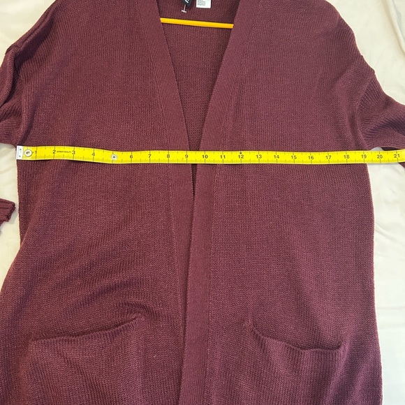 H&M Open-Front Cardigan Sweater - Burgundy - Picture 4 of 6